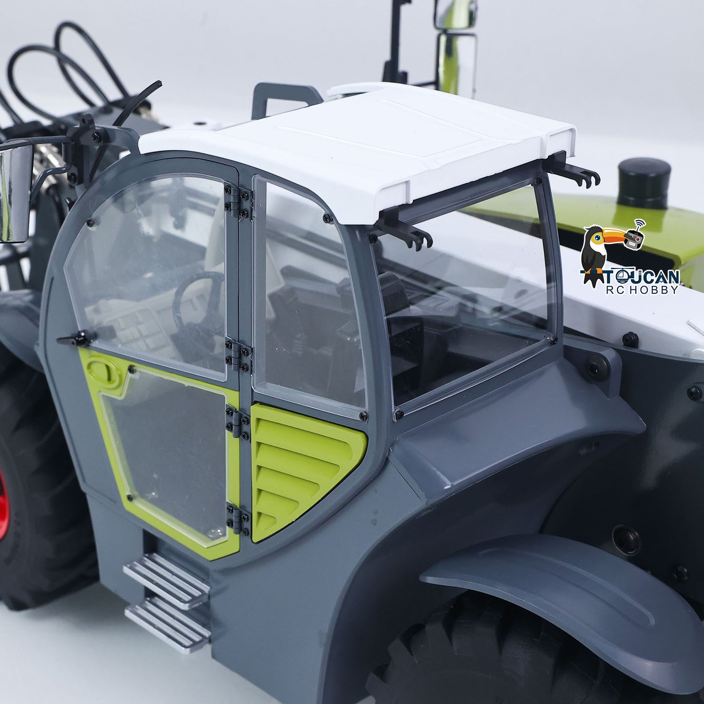 JDM-128 1/14 Metal RC Forklift Multifunctional Telescopic Hydraulic Construction Vehicles 4-Way Vavles Differential Lock 2Axles Steering