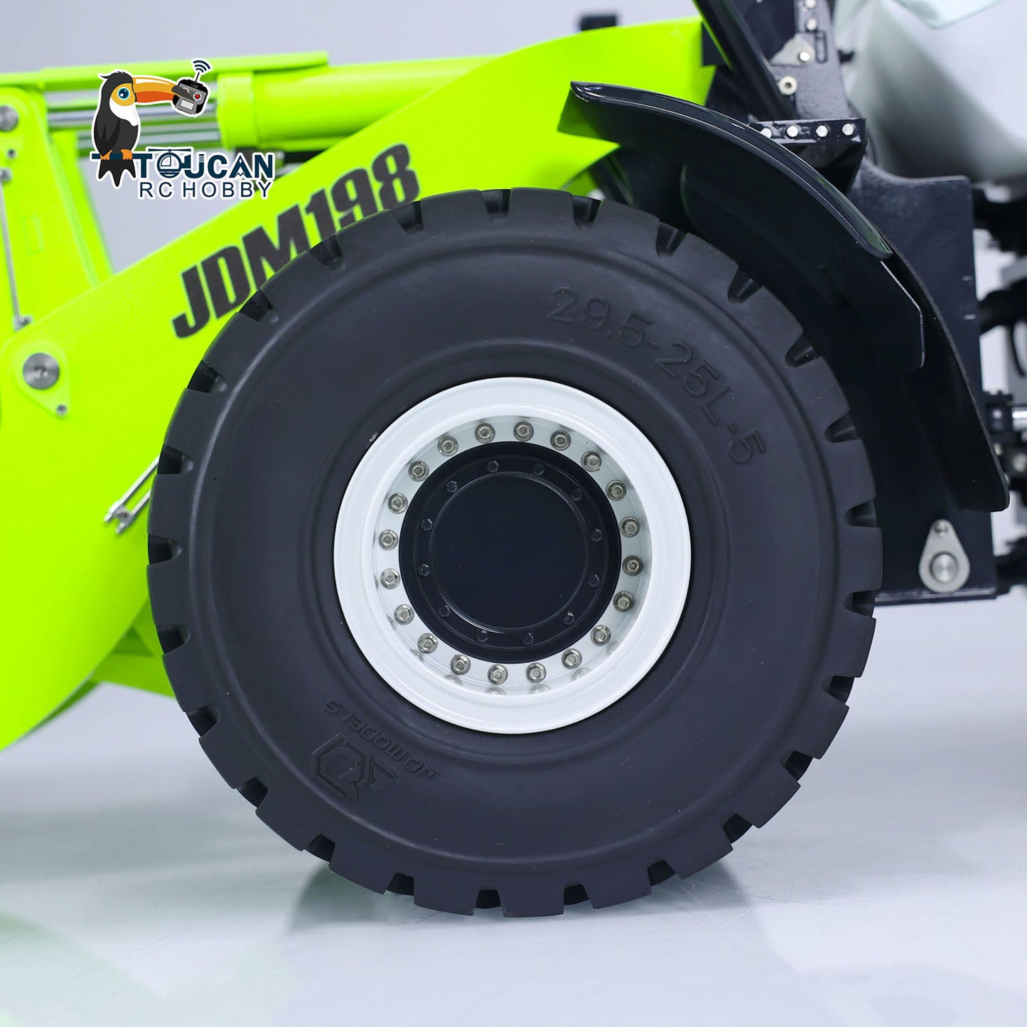 JDModel 198 ZW370 1/14 Metal RC Hydraulic RTR Loader 2-Speed Transmission ST8 Controller Light Sound Axles Lock Brushless Motor & ESC for Model Collectors