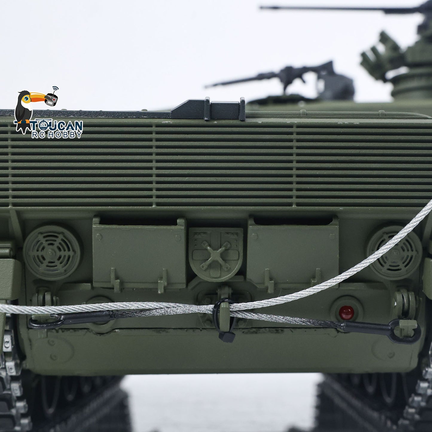 TOUCAN 1/16 Metal RC Tank 3889 German Leopard A6 Turret Electric Periscope 360 Rotation Barrel Recoil Elevation Battery RTR