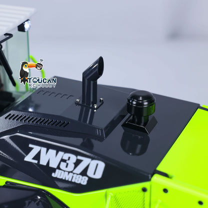 JDModel 198 ZW370 1/14 Metal RC Hydraulic RTR Loader 2-Speed Transmission ST8 Controller Light Sound Axles Lock Brushless Motor & ESC for Model Collectors