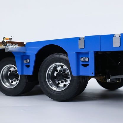 1/14 2+5 Axles RC Metal Heavy Trailer Lowboy Trailer For TAMIYA LESU RC Tractor Truck Radio Controlled Lorry Excavator Loader
