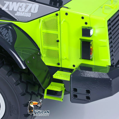 JDModel 198 ZW370 1/14 Metal RC Hydraulic RTR Loader 2-Speed Transmission ST8 Controller Light Sound Axles Lock Brushless Motor & ESC for Model Collectors