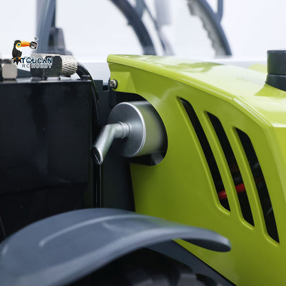JDM-128 1/14 Metal RC Forklift Multifunctional Telescopic Hydraulic Construction Vehicles 4-Way Vavles Differential Lock 2Axles Steering