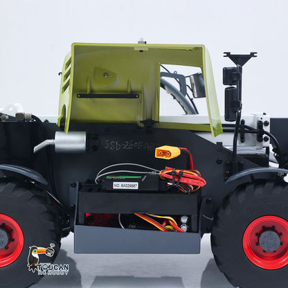 JDM-128 1/14 Metal RC Forklift Multifunctional Telescopic Hydraulic Construction Vehicles 4-Way Vavles Differential Lock 2Axles Steering