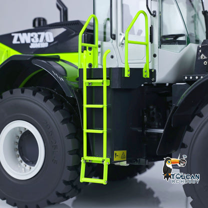 JDModel 198 ZW370 1/14 Metal RC Hydraulic RTR Loader 2-Speed Transmission ST8 Controller Light Sound Axles Lock Brushless Motor & ESC for Model Collectors
