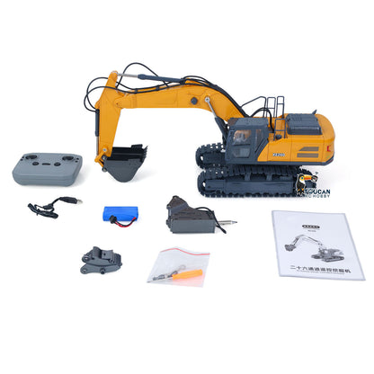 TOUCAN RC HOBBY HUINA 1/18 Electric RC Excavator XE1260 Remote Control Digger RTR 300 Degree Rotation Finished Model Metal Bucket Light Sound