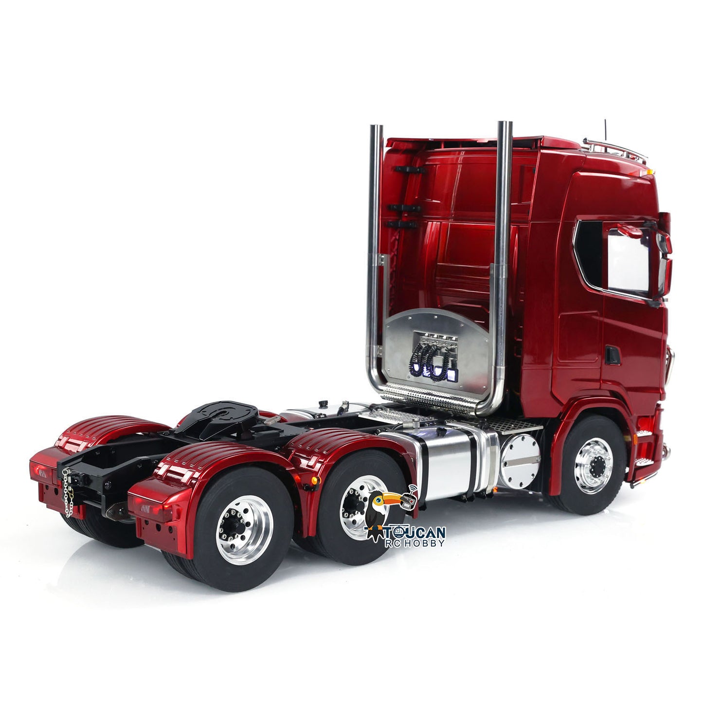 TOUCAN 1/14 Remote Control Tractor Truck 770S 6*6 Assembled and Painted Car Model Metal Chassis Light Sound Smoke Differential