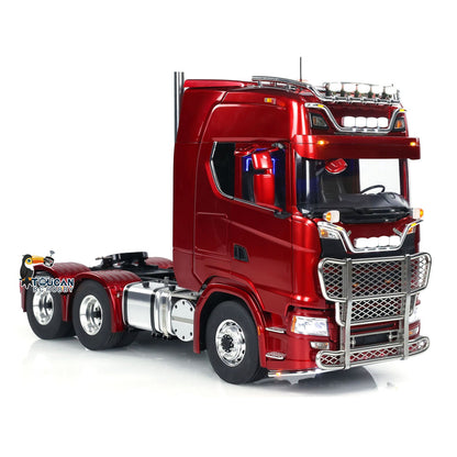 In Stock TOUCAN 1/14 Remote Control Tractor Truck 770S 6*6 Assembled and Painted Car Model Metal Chassis Light Sound Smoke Differential