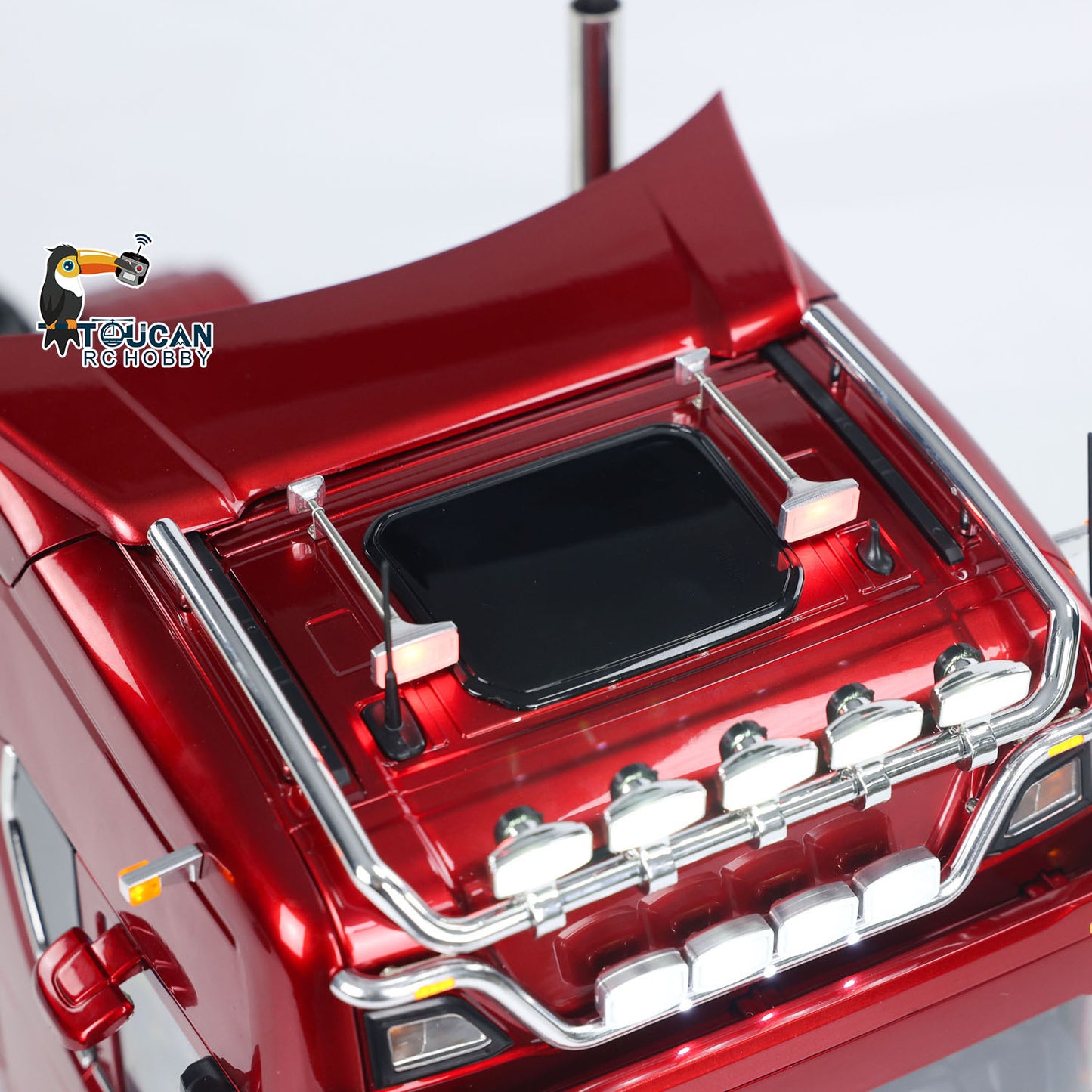 TOUCAN 1/14 Remote Control Tractor Truck 770S 6*6 Assembled and Painted Car Model Metal Chassis Light Sound Smoke Differential