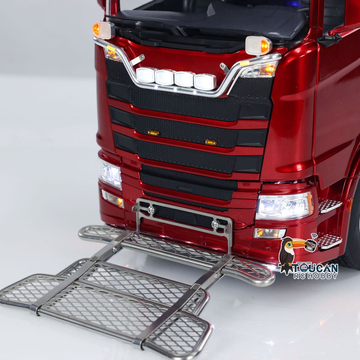 In Stock TOUCAN 1/14 Remote Control Tractor Truck 770S 6*6 Assembled and Painted Car Model Metal Chassis Light Sound Smoke Differential