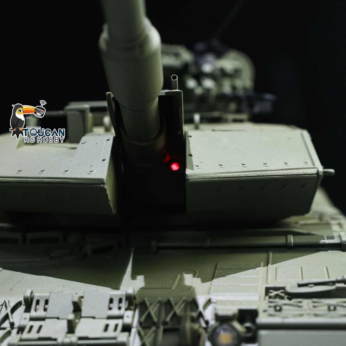 TOUCAN 1/16 Metal RC Tank 3889 German Leopard A6 Turret Electric Periscope 360 Rotation Barrel Recoil Elevation Battery RTR