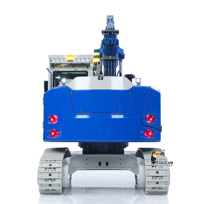 CUT Model 1/14 RC Hydraulic Excavator 914 5CH Valve Metal Remote Control Digger Warning Light Flysky ST8 Radio Sound System