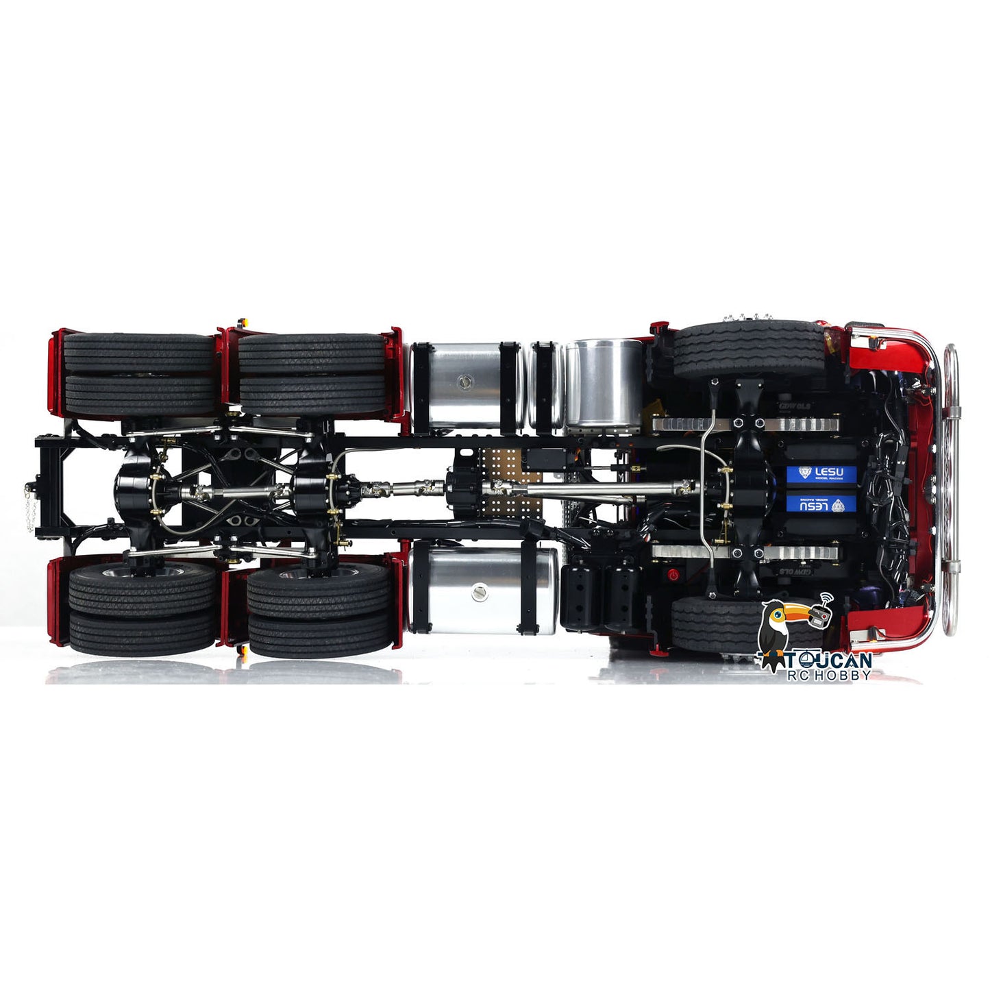 TOUCAN 1/14 Remote Control Tractor Truck 770S 6*6 Assembled and Painted Car Model Metal Chassis Light Sound Smoke Differential