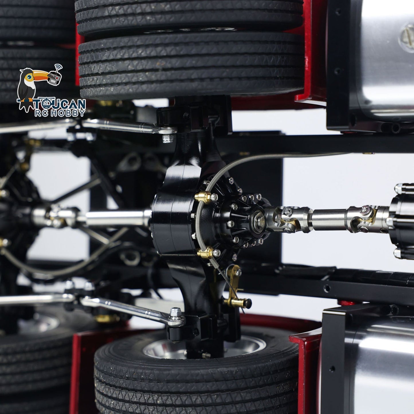 In Stock TOUCAN 1/14 Remote Control Tractor Truck 770S 6*6 Assembled and Painted Car Model Metal Chassis Light Sound Smoke Differential