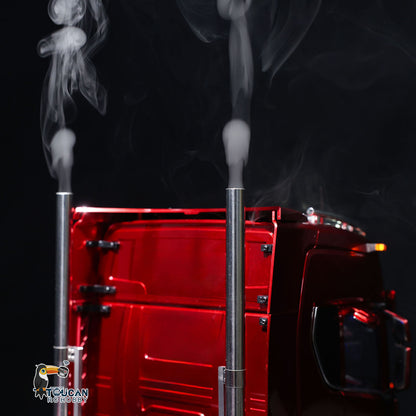 TOUCAN 1/14 Remote Control Tractor Truck 770S 6*6 Assembled and Painted Car Model Metal Chassis Light Sound Smoke Differential