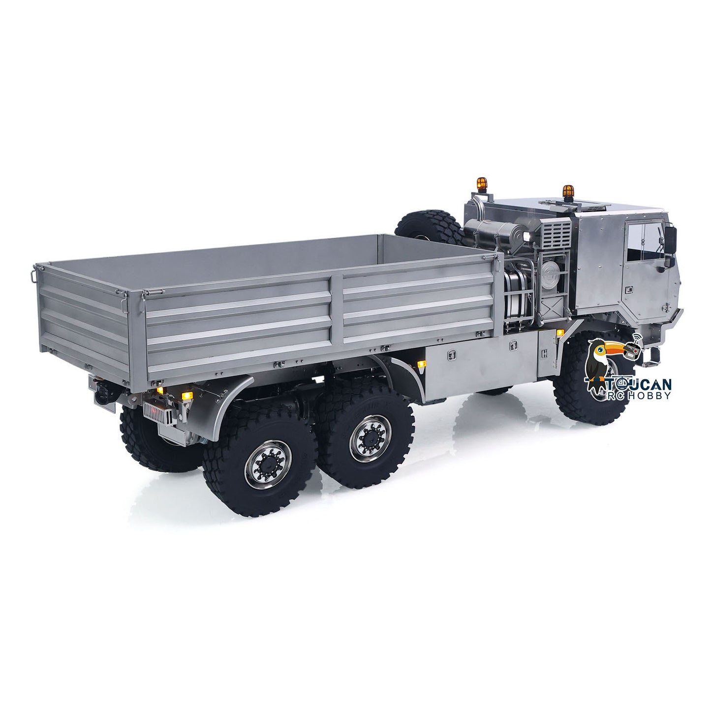1/14 RC Off Road Military Truck Metal Body 6X6 Remote Control Transport Vehicle T815 3Speed Flysky ST8 Radio Differential Locks