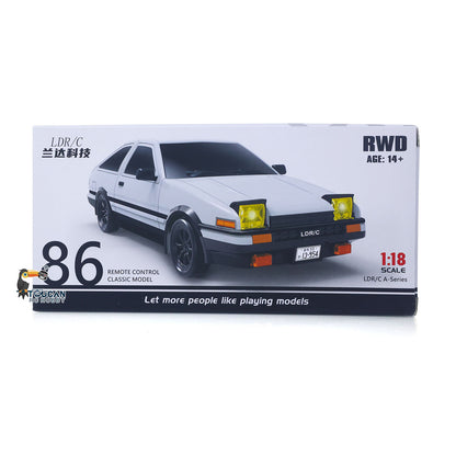 US Stock 1:18 LDRC Radio Control Drift Car Model On Road Vehicles Linear Speed LED Flip Light Battery Motor USB Charge MX5 Toy for Kids