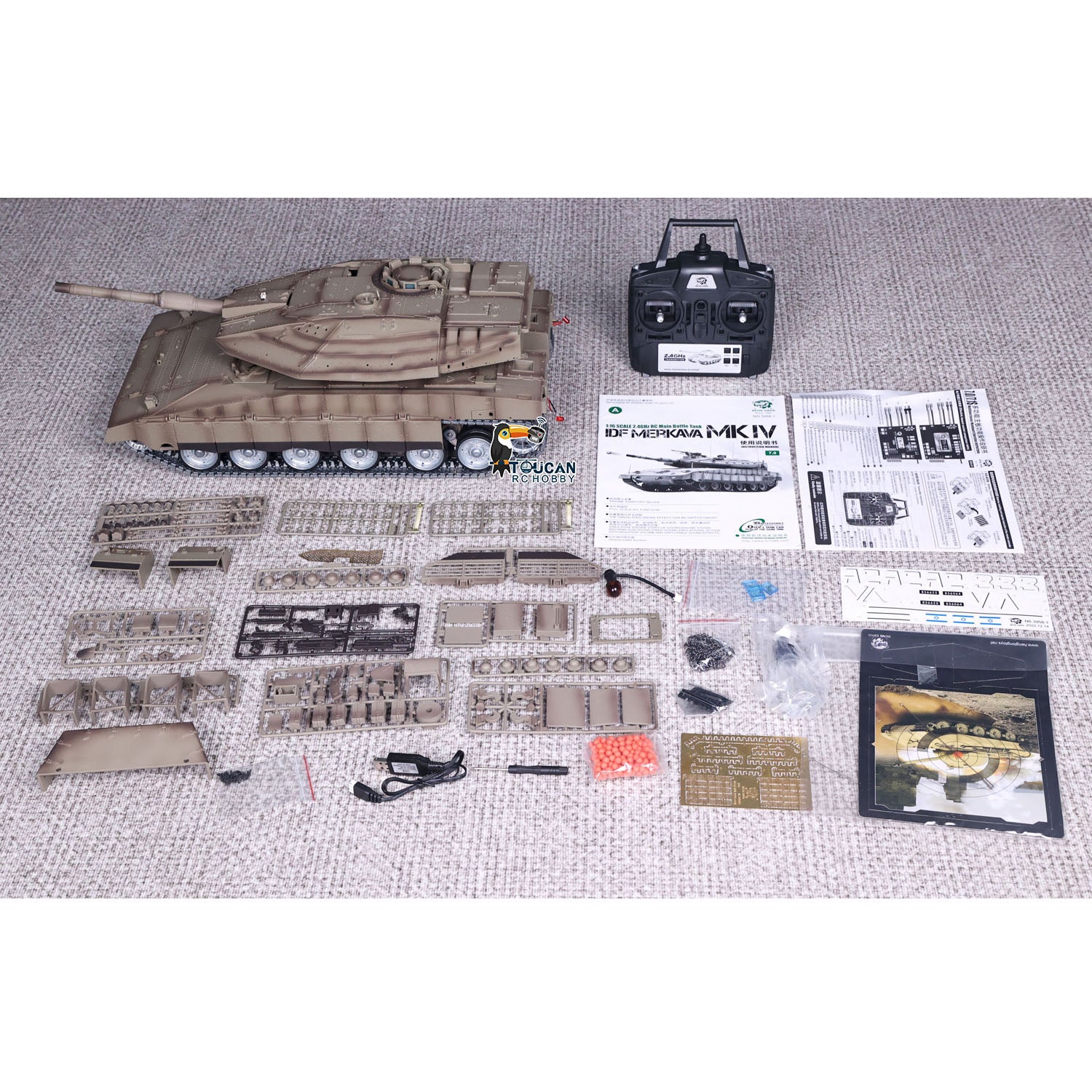 Toucan RC Hobby Kunststoff Maschinengewehr Mit Licht Für 1/16 RC Panzer Heng Long Idf Merkava Mk Iv 3958 Toucan RC Hobby Kunststoff Maschinengewehr Mit Licht Für 1/16 RC Panzer Heng Long Idf Merkava Mk Iv 3958