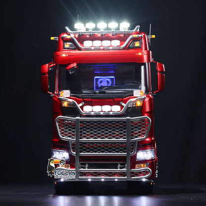 In Stock TOUCAN 1/14 Remote Control Tractor Truck 770S 6*6 Assembled and Painted Car Model Metal Chassis Light Sound Smoke Differential