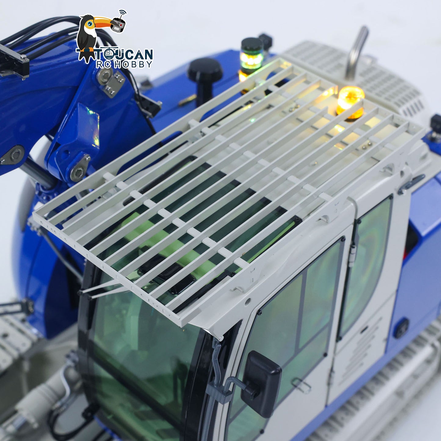 CUT Model 1/14 RC Hydraulic Excavator 914 5CH Valve Metal Remote Control Digger Warning Light Flysky ST8 Radio Sound System