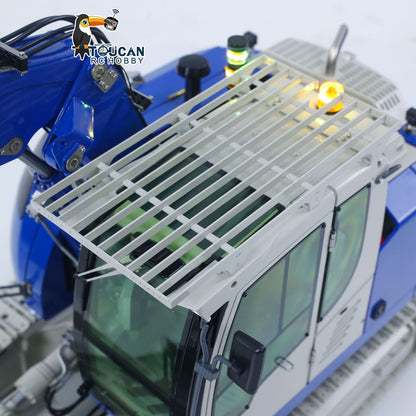 CUT Model 1/14 RC Hydraulic Excavator 914 5CH Valve Metal Remote Control Digger Warning Light Flysky ST8 Radio Sound System