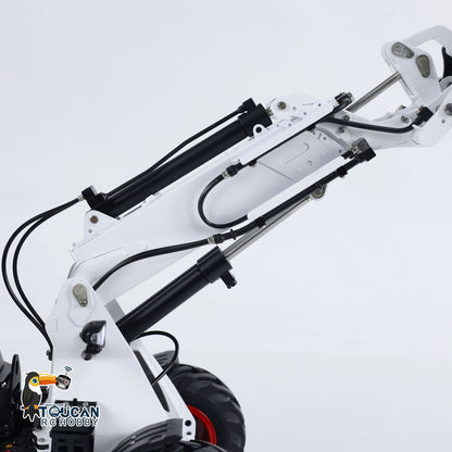 LESU AOUE AT1050 1/14 Metal 4X4 RC Hydraulic Telescopic Arm Loader FlySky I6S Radio Controller Fork Bucket Sound Light System
