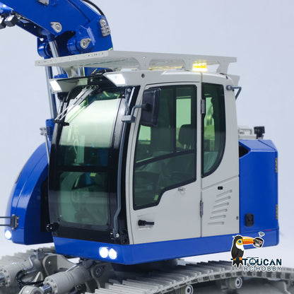 CNC Metal 1/14 RC Hydraulic Excavator CUT Model C914 5CH Valve 3 Arms Remote Control Digger Manual Quick Release Coupler