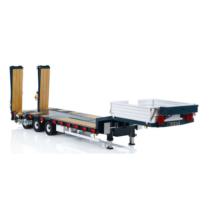 LESU A0041 1/14 Metal Trailer Hydraulic Lifting Tailboard with Landing Legs 3 Axles Chassis for RC Tractor Truck DIY Construction Model
