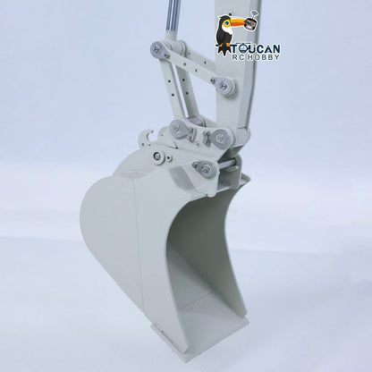 CNC Metal 1/14 RC Hydraulic Excavator CUT Model C914 5CH Valve 3 Arms Remote Control Digger Manual Quick Release Coupler