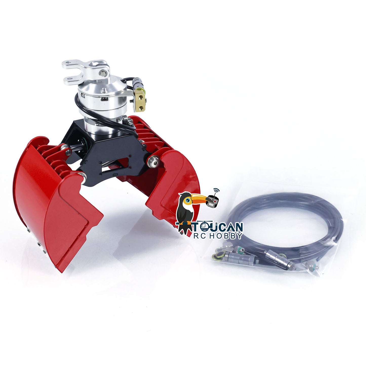 CUT Model Metal Hydraulic Clamshell Bucket/Claw for 1/14 RC Crane Truck Remote Control Dumper Construction Vehicles for DIY Model Enthusiast