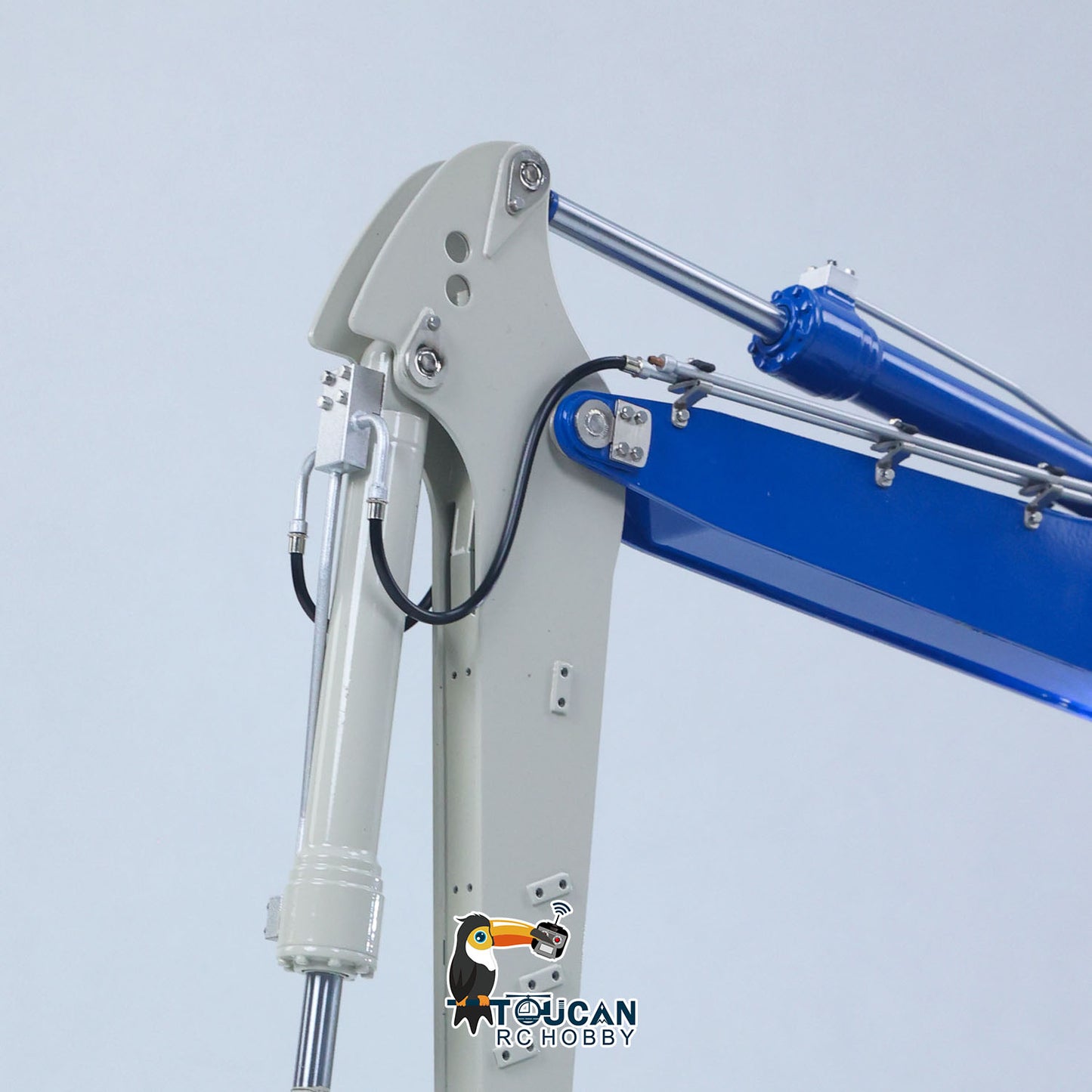 CNC Metal 1/14 RC Hydraulic Excavator CUT Model C914 5CH Valve 3 Arms Remote Control Digger Manual Quick Release Coupler