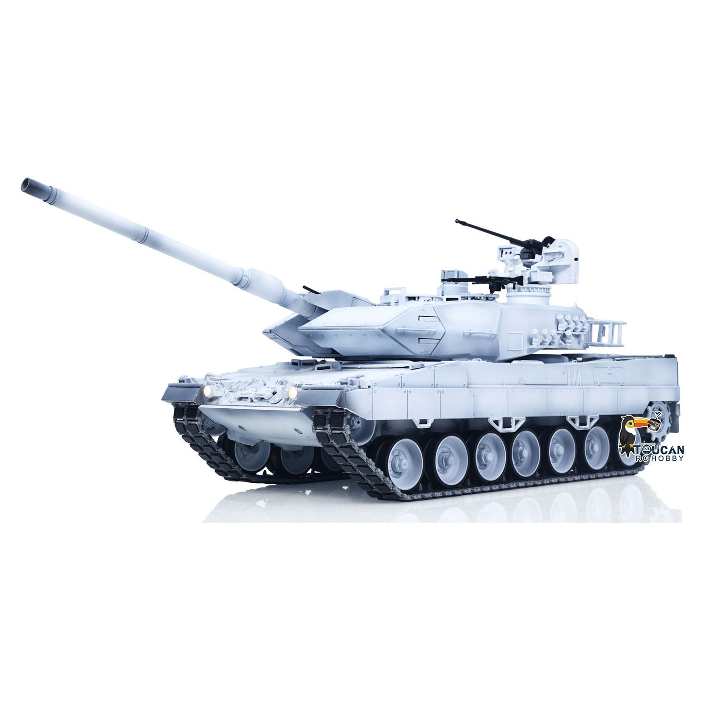 TOUCAN 1/16 Metal RC Tank 3889 German Leopard A6 Turret Electric Periscope 360 Rotation Barrel Recoil Elevation Battery RTR