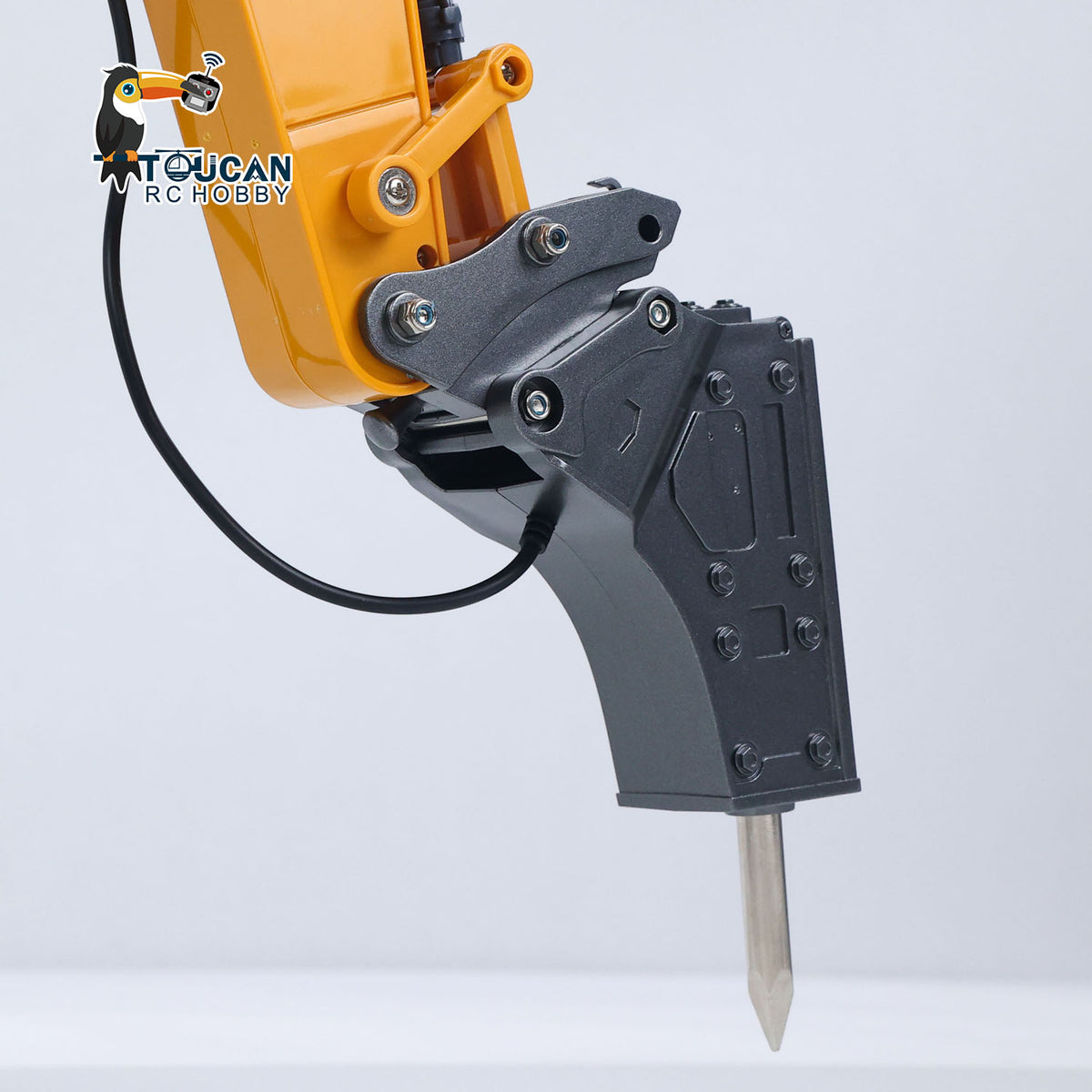 TOUCAN RC HOBBY HUINA 1/18 Electric RC Excavator XE1260 Remote Control Digger RTR 300 Degree Rotation Finished Model Metal Bucket Light Sound