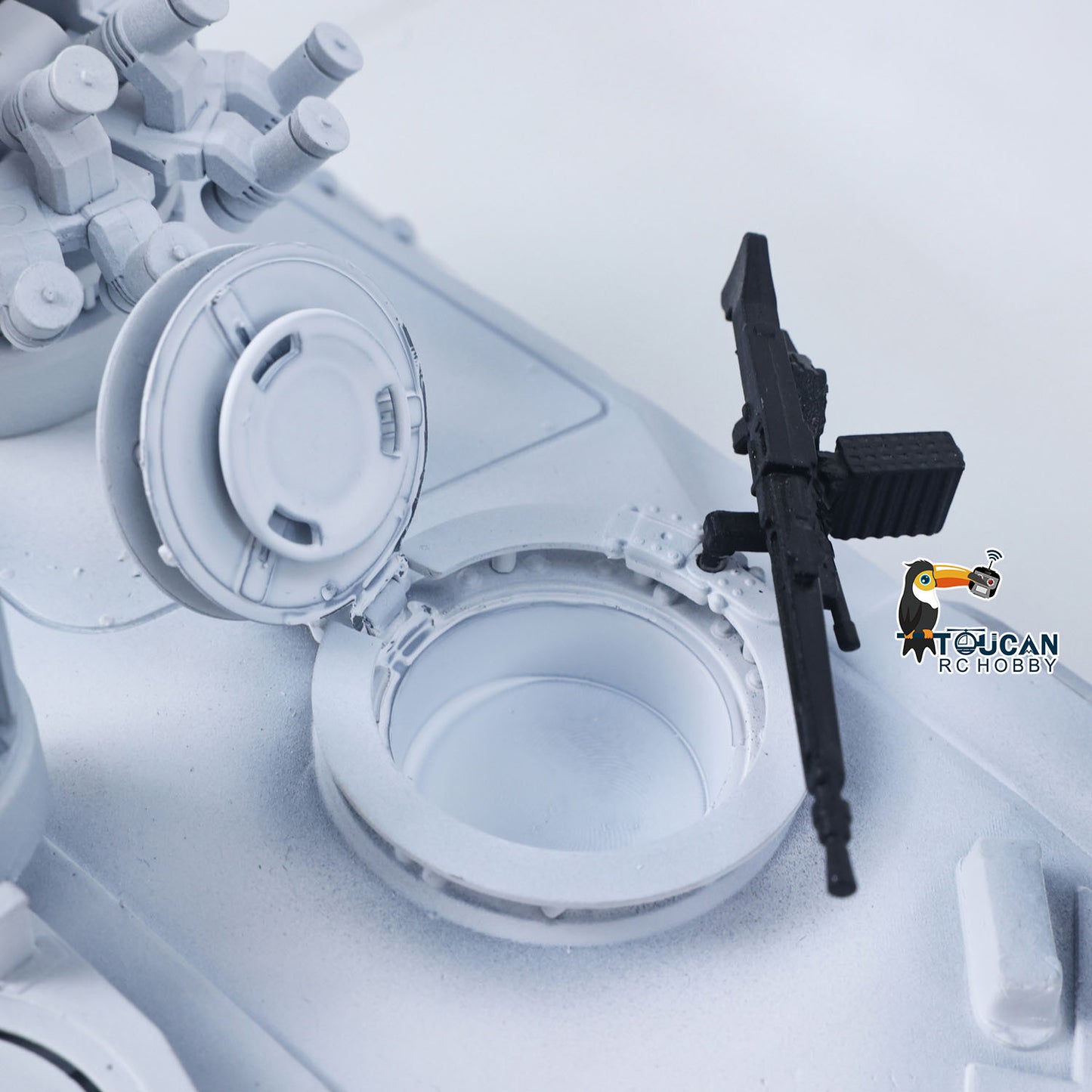 Flash Sale TOUCAN 1/16 Metal RC Tank 3889 German Leopard A6 Turret Electric Periscope 360 Rotation Barrel Recoil Elevation Battery RTR