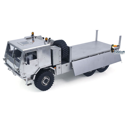 1/14 RC Off Road Military Truck Metal Body 6X6 Remote Control Transport Vehicle T815 3Speed Flysky ST8 Radio Differential Locks