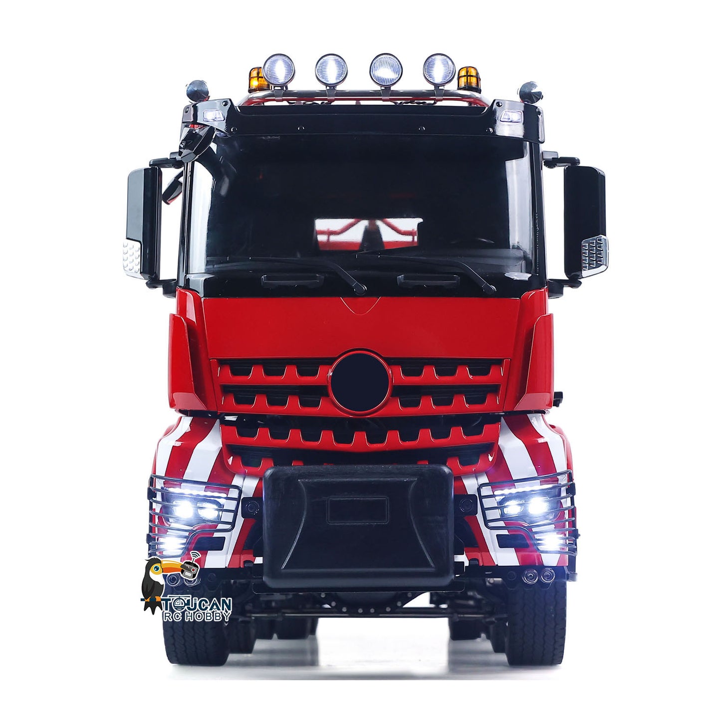 1/14 Remote Control Hydraulic Full Dumper 8*8 5 Valves RC Roll On Off Tipper Engineering Vehicle Differential Locks No Charger