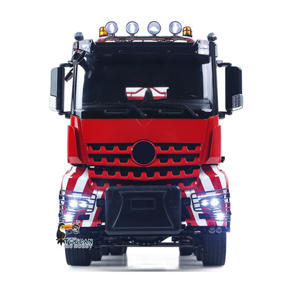 1/14 Remote Control Hydraulic Full Dumper 8*8 5 Valves RC Roll On Off Tipper Engineering Vehicle Differential Locks No Charger