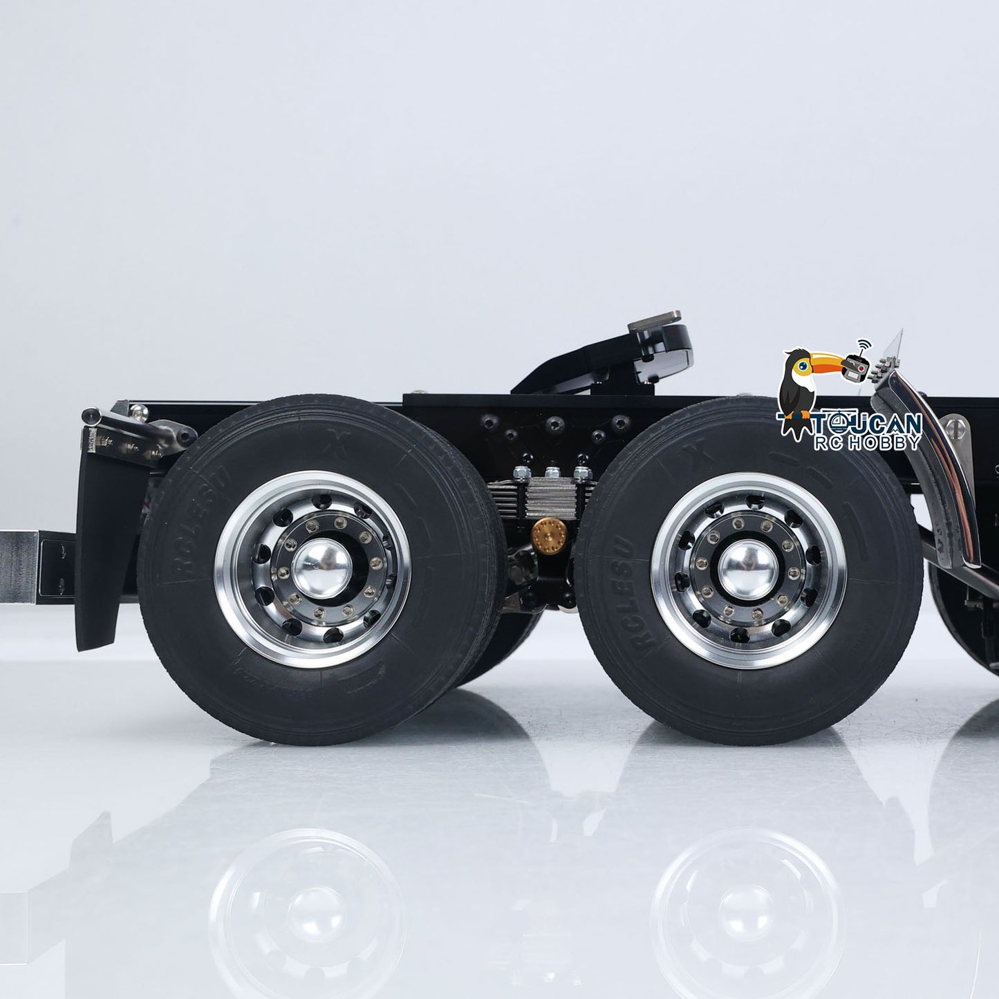 TOUCAN RC HOBBY 56344 Grand Hauler 1/14 8X6 Metal Chassis RC Tractor Truck 3-Speed Liftable Axle Differential Lock Light Sound Smoke