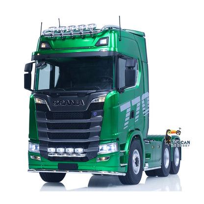 In Stock KABOLITE Metal 1/14 770S 100 RC Tractor Truck 6x6 Remote Control Lorry RTR Car Model 2Speed Gearbox Differential Lock Battery Radio System Light Sound