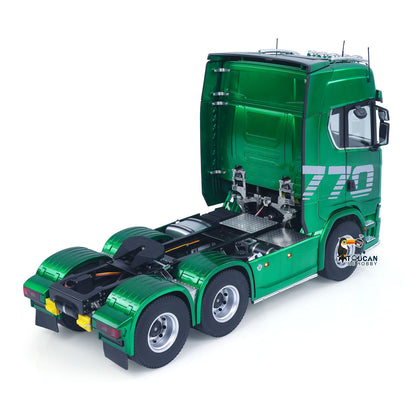 In Stock KABOLITE Metal 1/14 770S 100 RC Tractor Truck 6x6 Remote Control Lorry RTR Car Model 2Speed Gearbox Differential Lock Battery Radio System Light Sound