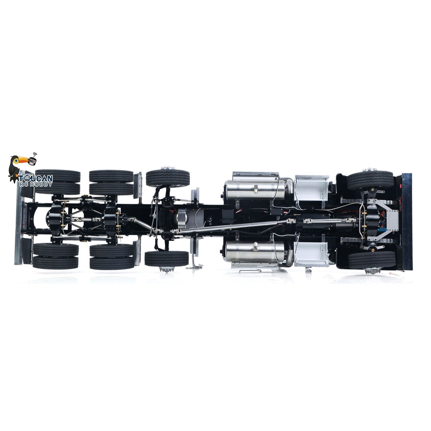TOUCAN RC HOBBY 56344 Grand Hauler 1/14 8X6 Metal Chassis RC Tractor Truck 3-Speed Liftable Axle Differential Lock Light Sound Smoke