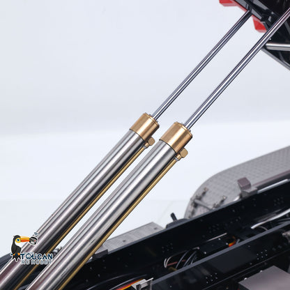 Toucanhobby 1/14 Remote Control Metal Hydraulic Roll On Off Dump Truck 8*8 5 Valves RC Full Tipper 3Speed Gearbox Hobbywing 1060 Brushed ESC Differential Locks