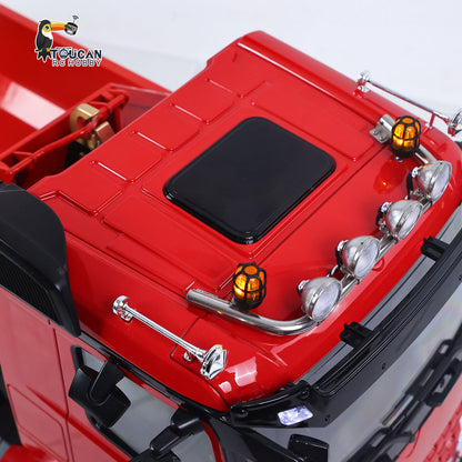 Toucanhobby 1/14 Remote Control Metal Hydraulic Roll On Off Dump Truck 8*8 5 Valves RC Full Tipper 3Speed Gearbox Hobbywing 1060 Brushed ESC Differential Locks