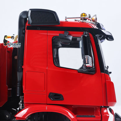 Toucanhobby 1/14 Remote Control Metal Hydraulic Roll On Off Dump Truck 8*8 5 Valves RC Full Tipper 3Speed Gearbox Hobbywing 1060 Brushed ESC Differential Locks