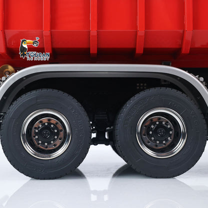 Toucanhobby 1/14 Remote Control Metal Hydraulic Roll On Off Dump Truck 8*8 5 Valves RC Full Tipper 3Speed Gearbox Hobbywing 1060 Brushed ESC Differential Locks