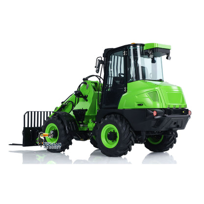 LESU AOUE AT1050 1/14 Metal 4X4 RC Hydraulic Telescopic Arm Loader FlySky I6S Radio Controller Fork Bucket Sound Light System