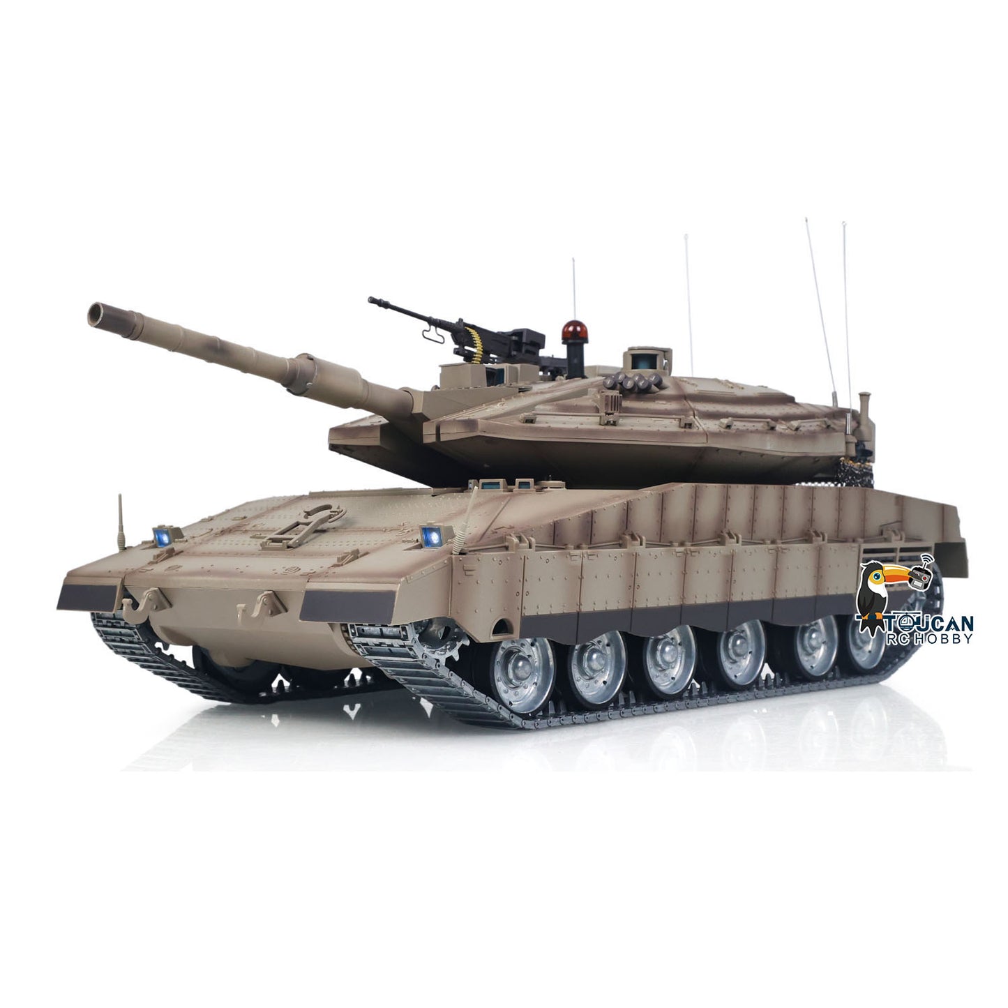 RTR 1/16 RC Battle Tank IDF Merkava MK IV 3958 Full Metal Chassis Road Wheels IR Barrel Recoil 360 Rotation Ready to Play