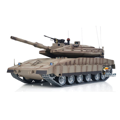 RTR 1/16 RC Battle Tank IDF Merkava MK IV 3958 Full Metal Chassis Road Wheels IR Barrel Recoil 360 Rotation Ready to Play