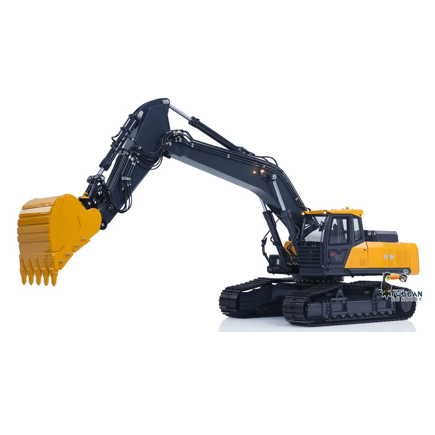 In Stock Metal 1/14 Super Frog Remote Control Hydraulic Excavator E400 Pro 9CH Valves RC Digger Stainless Steel Arm Frsky XE Radio