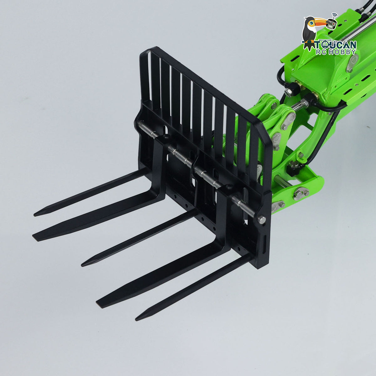 TOUCAN RC HOBBY LESU AOUE AT1050 1/14 Metal 4X4 RC Hydraulic Telescopic Arm Loader FlySky I6S Radio Controller Fork Bucket Sound Light System